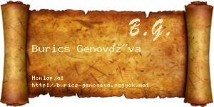 Burics Genovéva névjegykártya